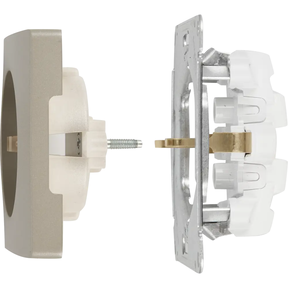 Розетка встраиваемая Systeme Electric Glossa с заземлением цвет платина STLM-2005142 - Вид №4