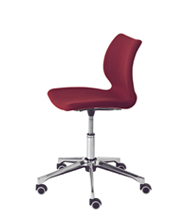 Uni 558M-DR Вращающийся стул с 5-ю направляющими на колесиках, алюминиевая рама. Обивка из полипропилена. Et al. Uni