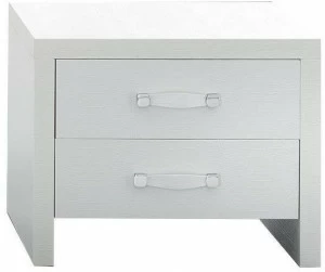 Chaarme Letti Прикроватная тумбочка из лакированной древесины прямоугольной формы с ящиками Casablanca