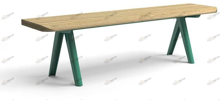 VESTRE Скамья из стали и дерева без спинки Nunu sun-id-1367646