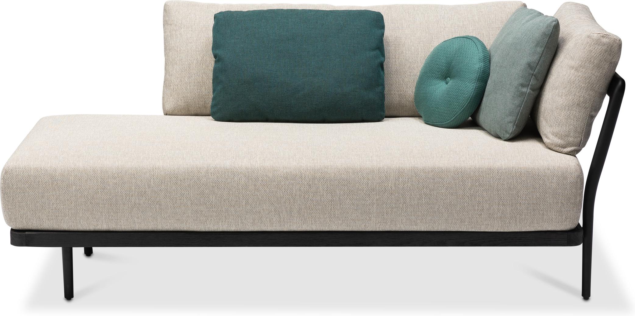 Двустороннее сиденье в левом углу лава teak nero Manutti Flex MNST521 - Вид №1