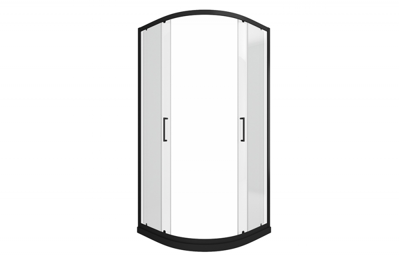 Душевое ограждение две раздвижные двери (без поддона) BLACKLINE BS090.1201B bravat  - Вид №3