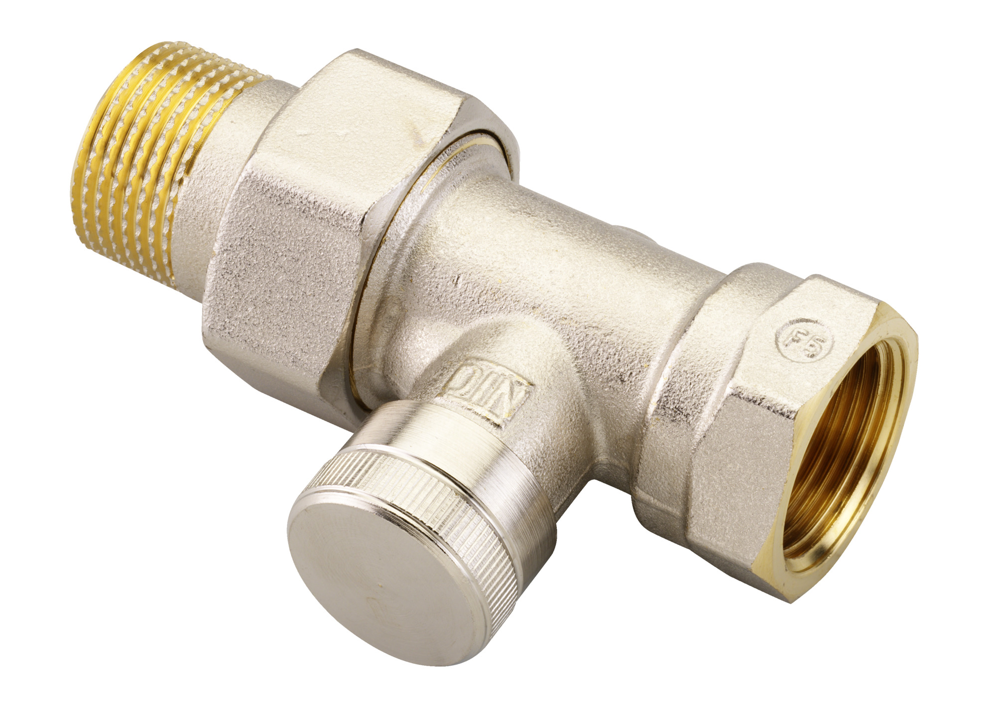 Danfoss Клапан RLV для бокового присоединения к радиатору RLV Клапан запорный Ду20, прямой 003L0146  - Вид №11
