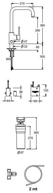 GUGLIELMI Смеситель для негазированной, газированной и кипящей воды  Fgap39033  - Вид №8