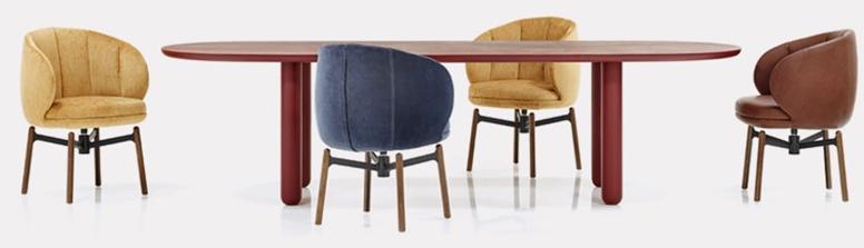 Wittmann Овальный обеденный стол из фанерованной древесины Vuelta sun-id-1417164 - Вид №1