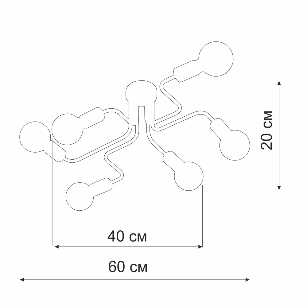 Vitaluce Лабиринт — потолочная люстра с 6 лампами для просторных помещений 82739747 STLM-0035231 - Вид №10