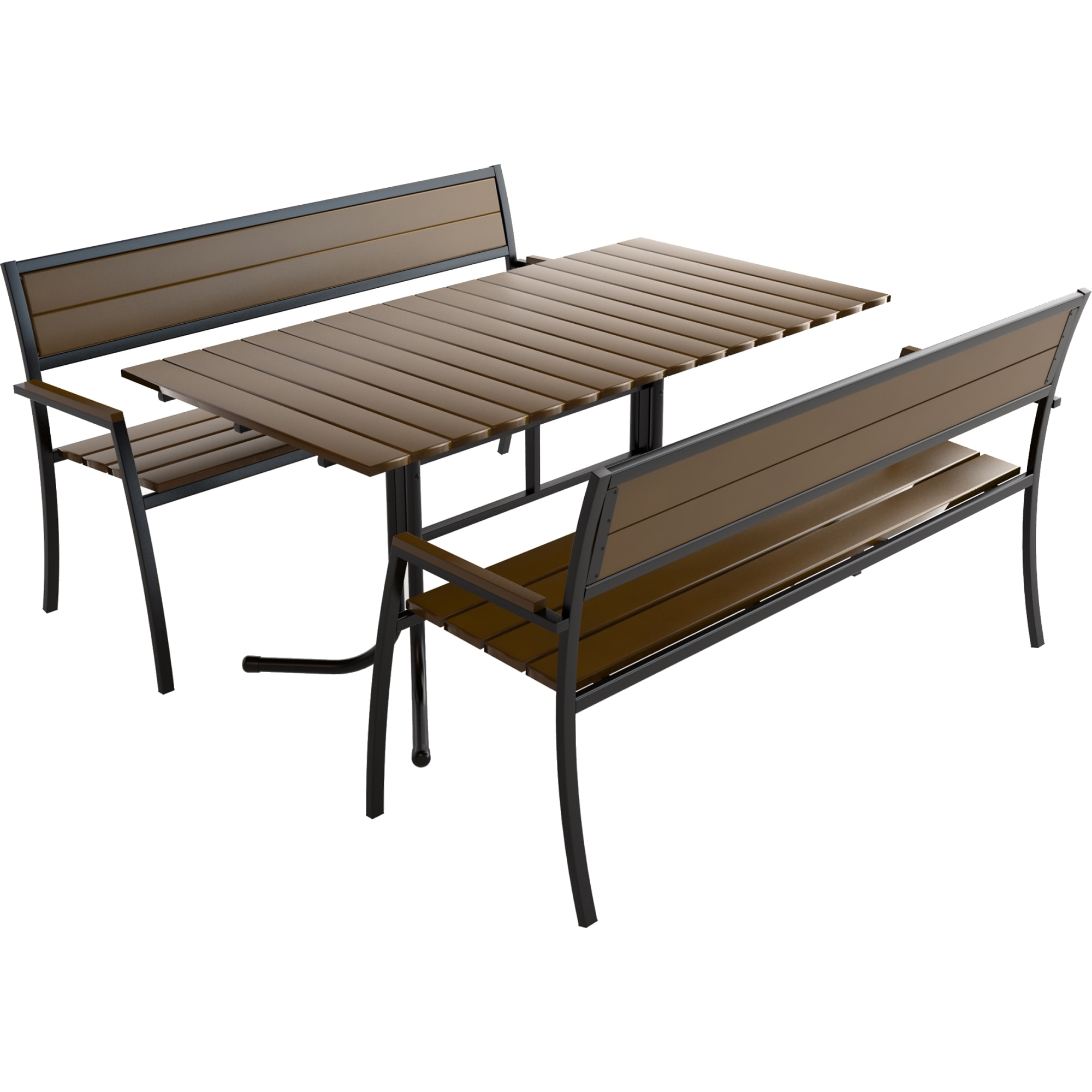 82665388 Комплект садовой мебели «Кантри» 1 стол и 2 лавки Santreyd 