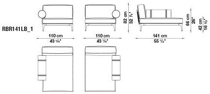 B&B Italia Outdoor Садовый диван из ткани Ribes sun-id-1376014 - Вид №20