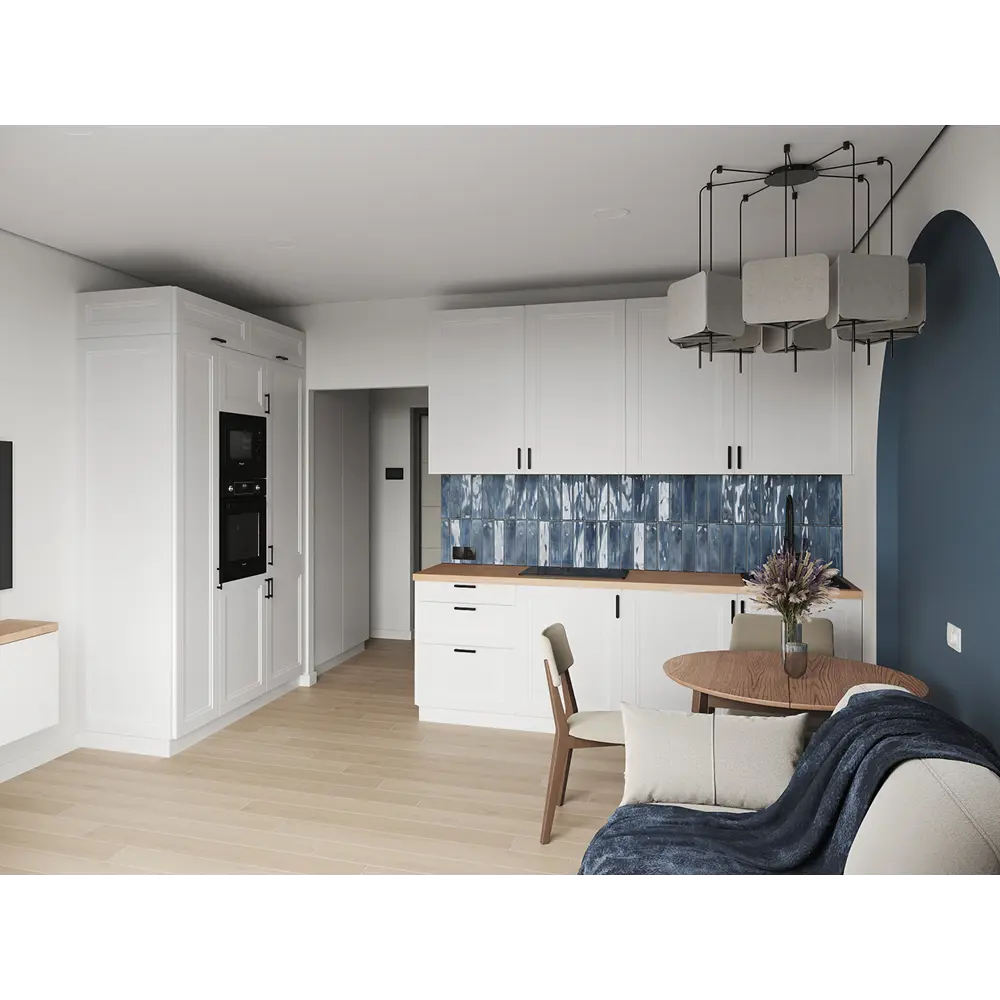 KONSENSA Фасад Котлас белый матовый для кухни в неоклассическом стиле 89387725 STLM-1573469 - Вид №7