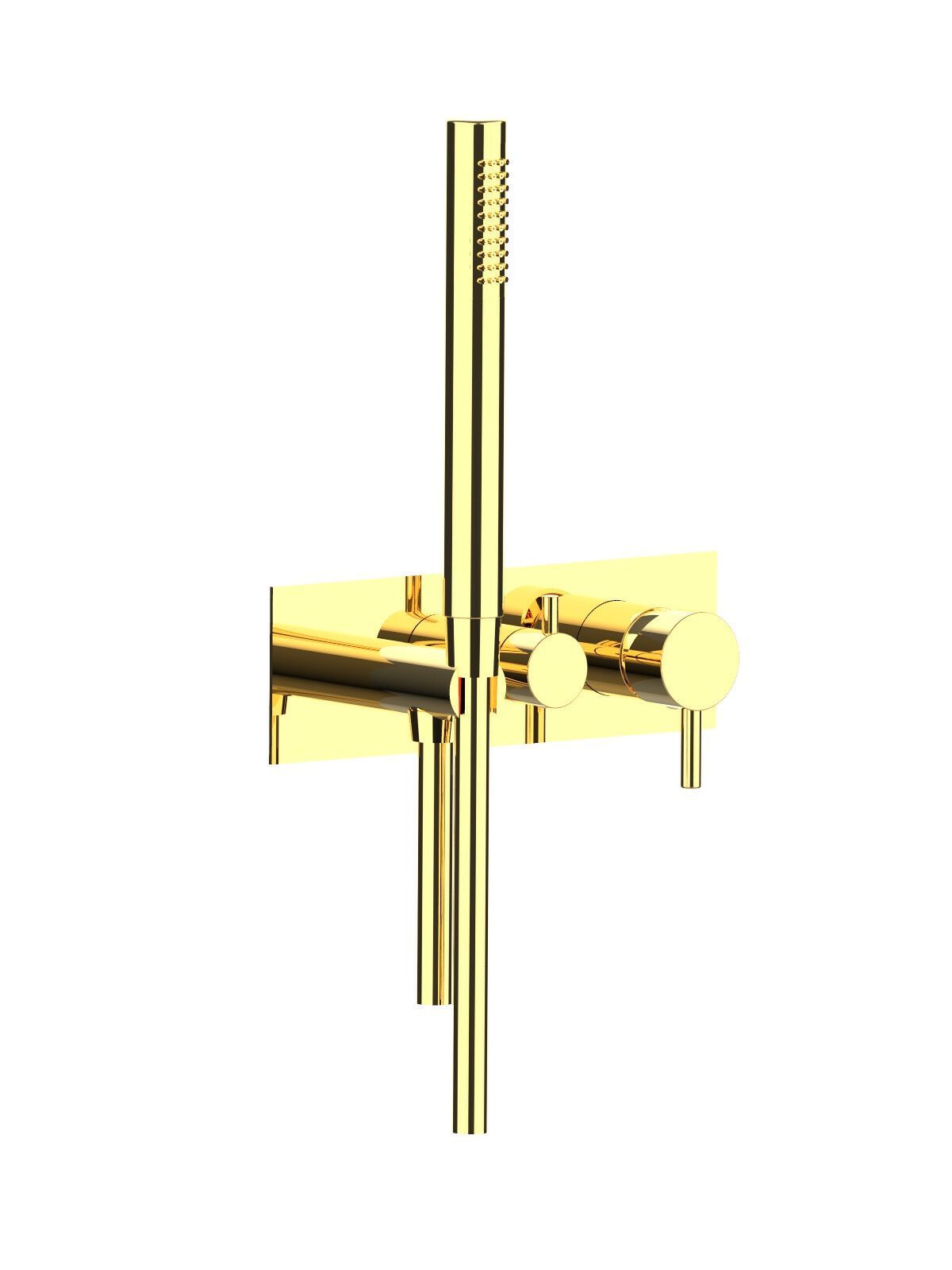 Настенный смеситель для ванны с 3 отверстиями и ручным душем Rubinetterie Frattini отдельная эстетика ARCH-00136591 - Вид №2