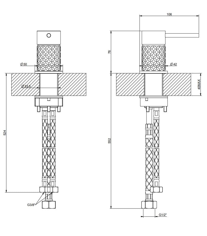 Пульт дистанционного управления из нержавеющей стали Gessi Мелы316 ARCH-00011814 - Вид №2