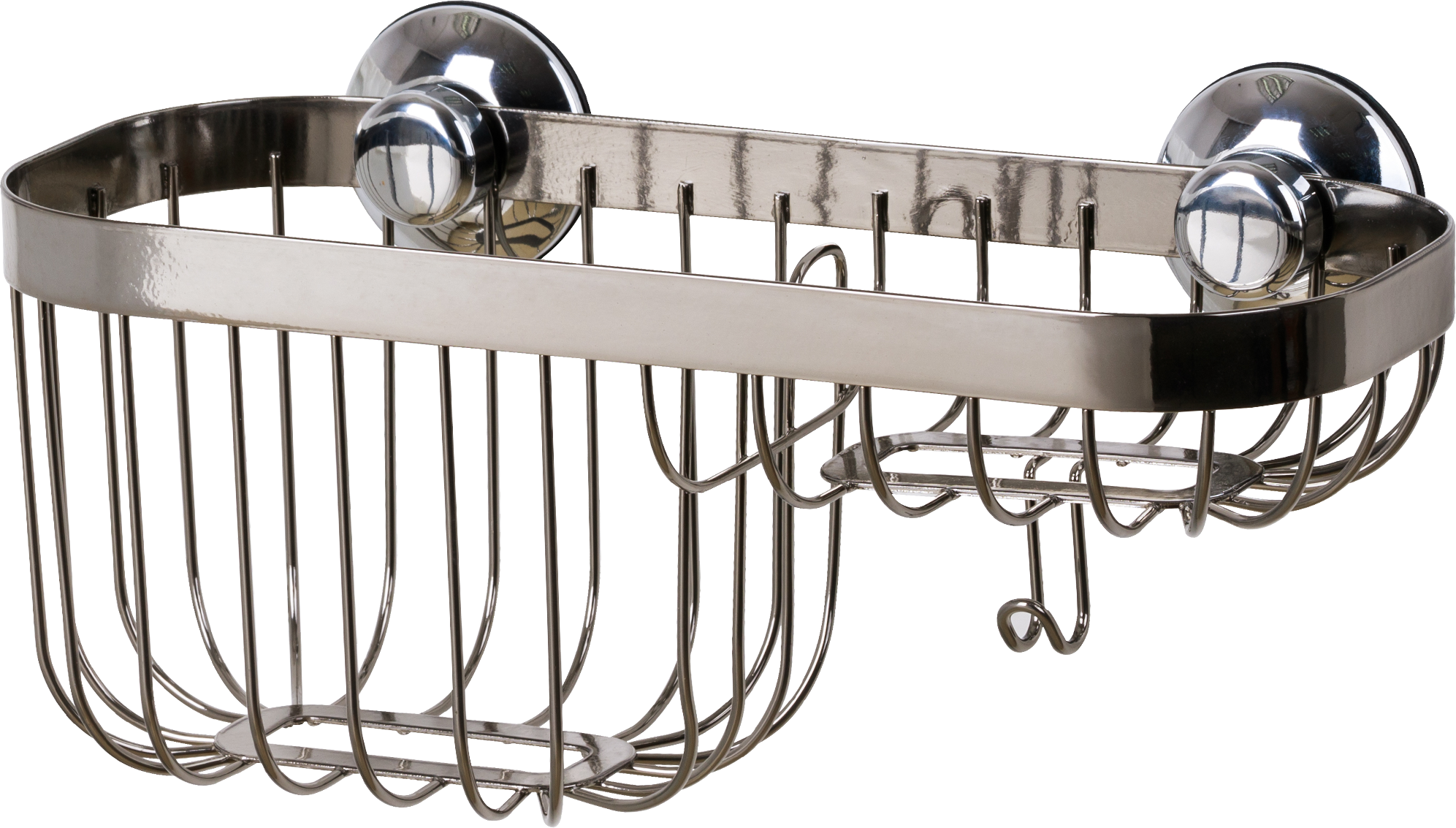 82667511 Полка с мыльницей на присосках цвет хром Neo STLM-0033378 SENSEA