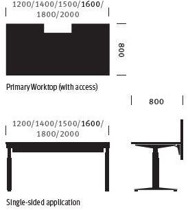 Herman Miller Рабочий стол регулируемый по высоте на колесиках Ratio sun-id-1417822 - Вид №4