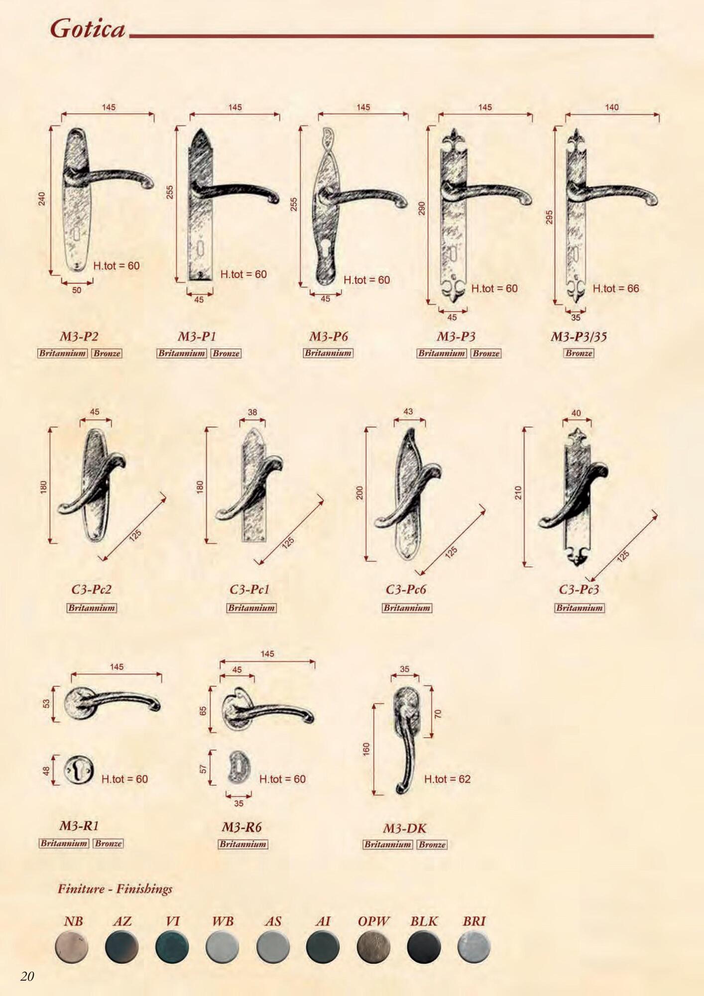 GIARA Ручка из бронзы в классическом стиле sun-id-1458646 - Вид №15