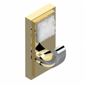 A2R-508 Крючок для халатов одинарный Thg-paris Masque de Femme, lunaire Хром/золото