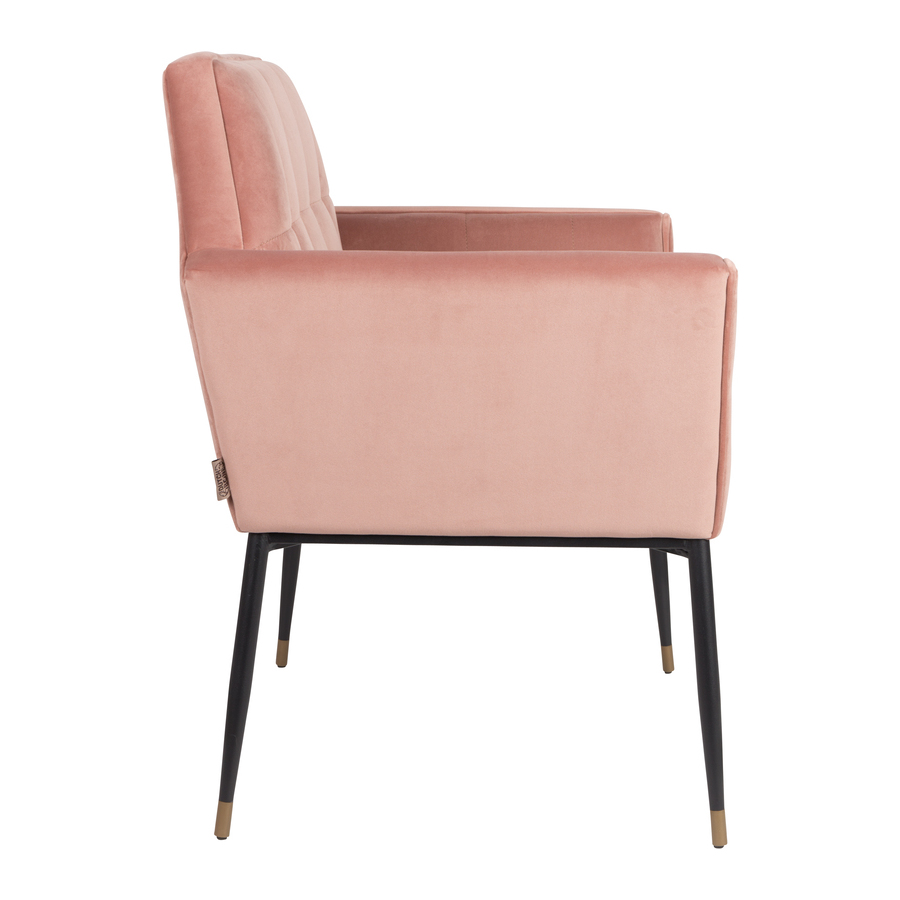 Кресло Kate розовое высокое под бархат на тонких ножках Dutchbone 1200152 - Вид №4