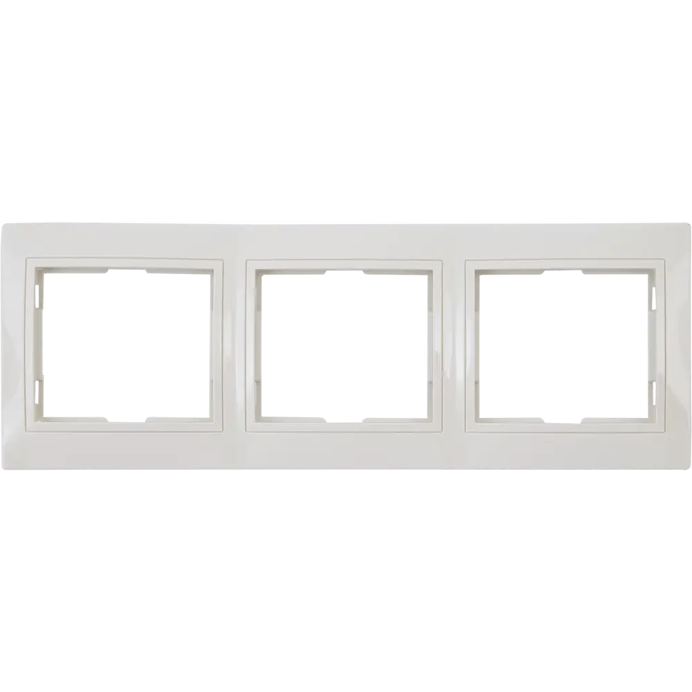 TDM ELECTRIC Рамка горизонтальная для розеток и выключателей бежевая на 3 поста 85591190 Таймыр STLM-0064416