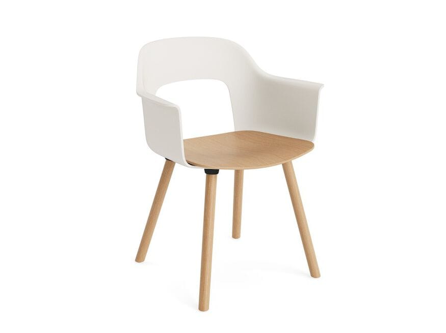 Подлокотник из полипропилена с деревянным сиденьем Hay макет ARCH-00040504 - Вид №12