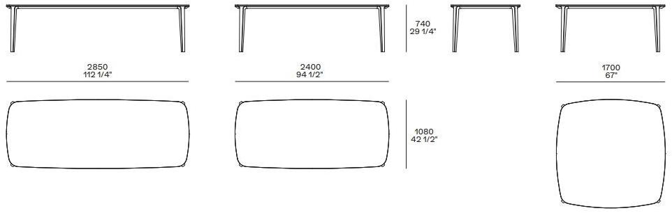 Poliform Прямоугольный мраморный стол sun-id-1380073 - Вид №5