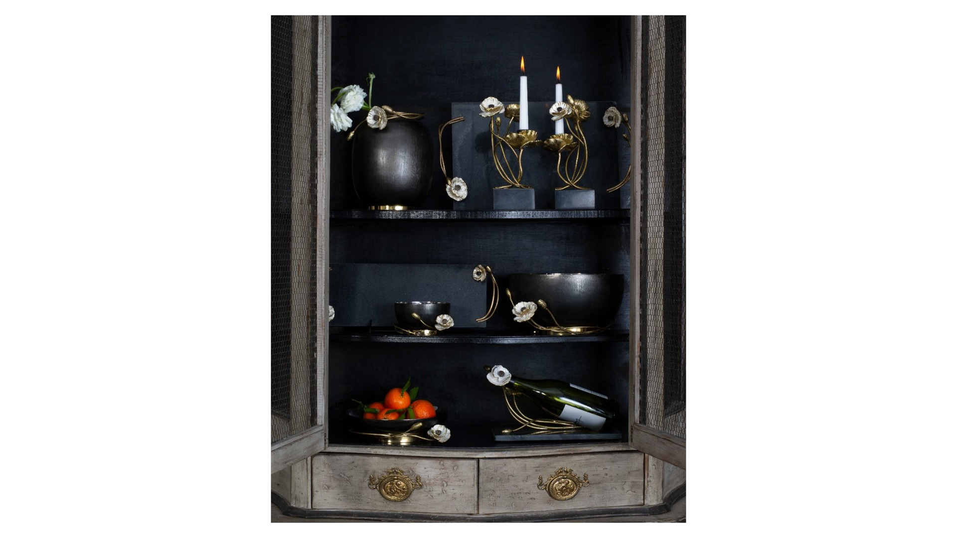 10642286 Michael Aram Чаша декоративная Michael Aram Анемоны 17см, сталь нержавеющая Сталь нержавеющая  - Вид №1