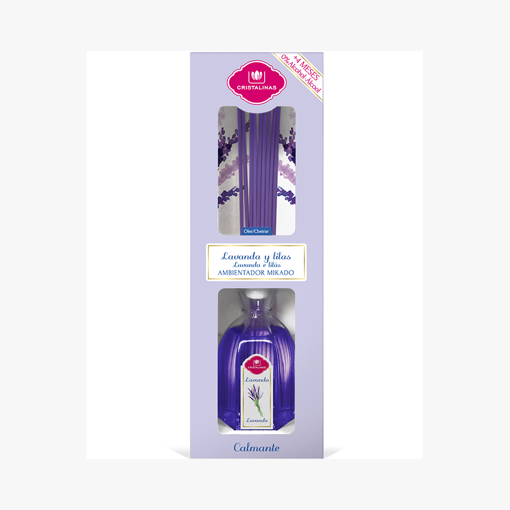 10011005 Арома-диффузор №01 180 мл C ароматом лаванды и сирени Cristalinas 
