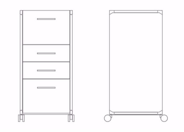 Dieffebi Офисный комод на колесиках Personal storage 6t010008rs - Вид №6