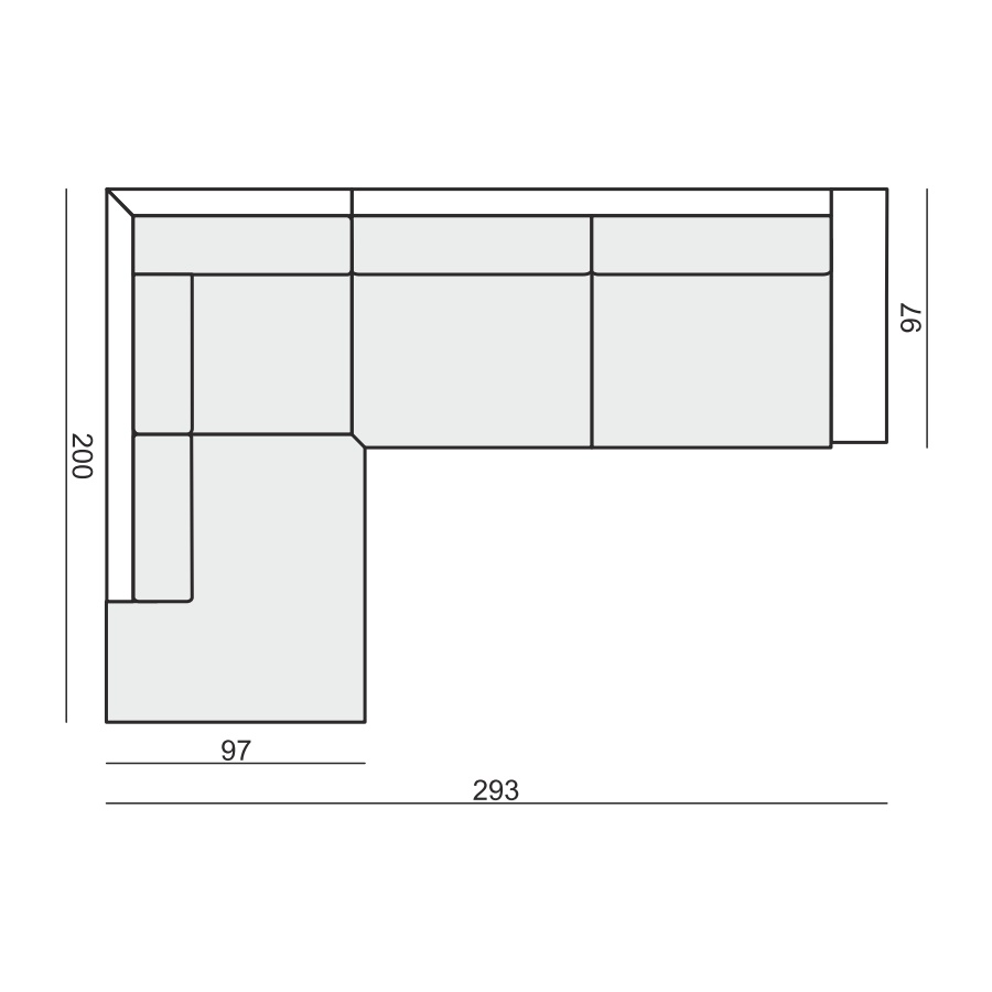 Диван угловой Abbe правосторонний светло-серый, обивка Mattis Sits S1009 - Вид №8