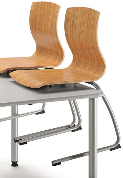 TALIN Консольный штабелируемый стул из фанеры с подлокотниками Webwood sun-id-1467294 - Вид №1