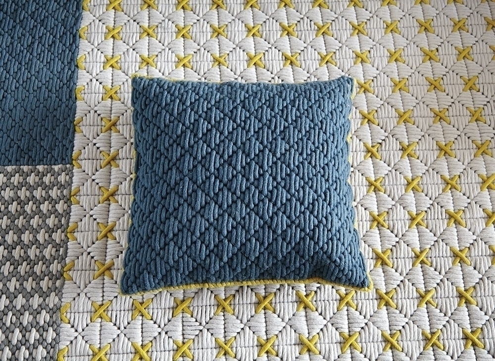 006124 Подушка Light grey - Blue 50x50 GAN Silai Silaï - Вид №3