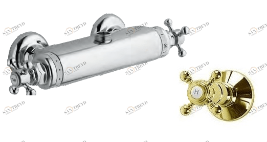 Смеситель термостатический для душа на 1 выход верхнее подключение CEZARES GOLF-DS-T-03/24