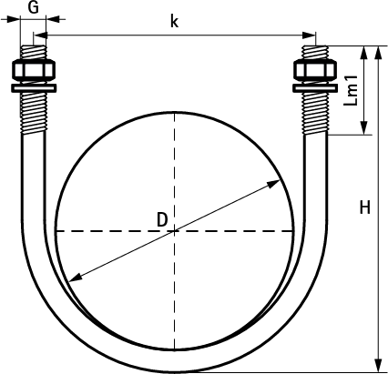 2084316219 Крепление для труб  BIS U-образные хомуты для стальных труб WALRAVEN  - Вид №1