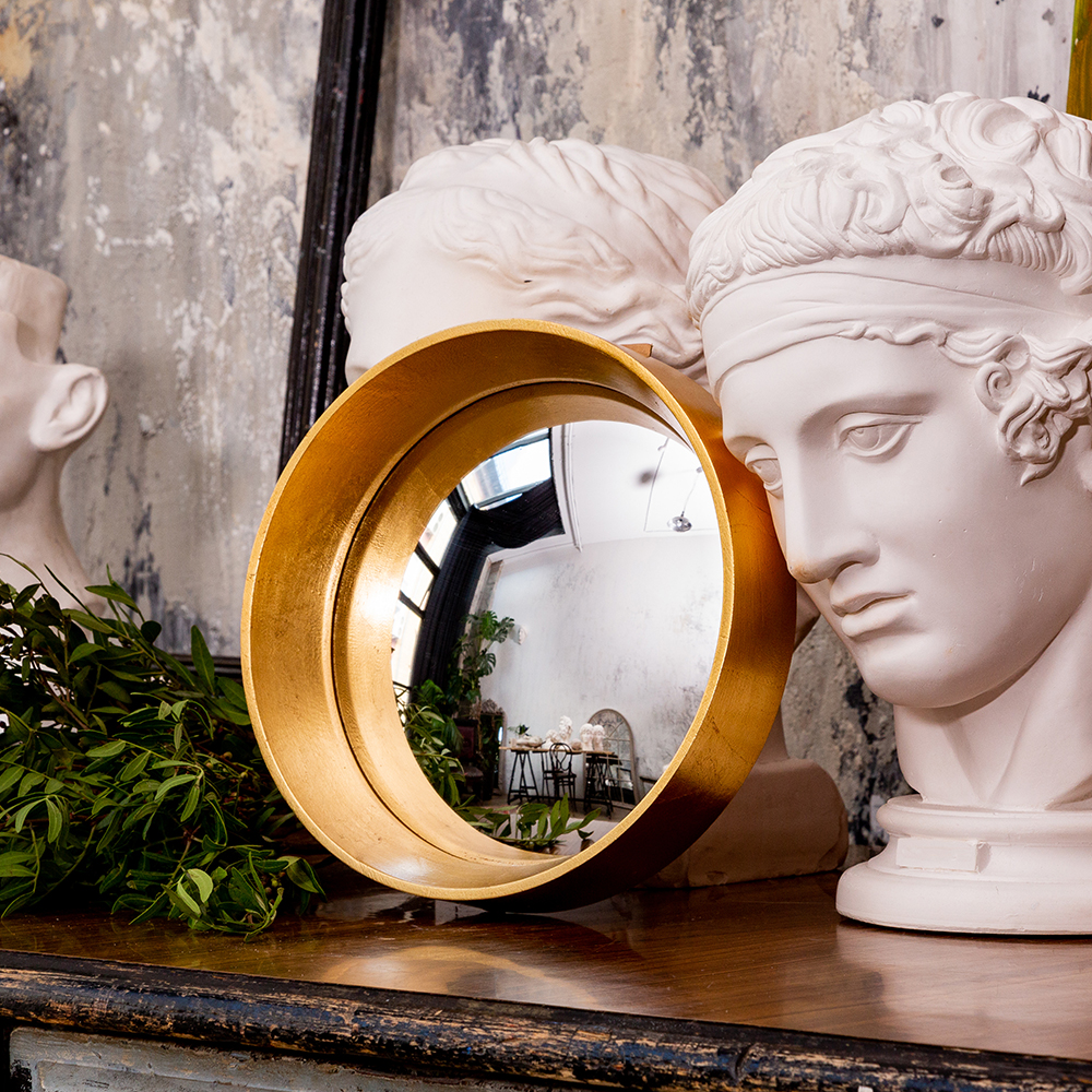 21092112 Зеркало декоративное настенное «Хогард Голд» (версия S) (fish-eye) Object Desire Зазеркалье  - Вид №2