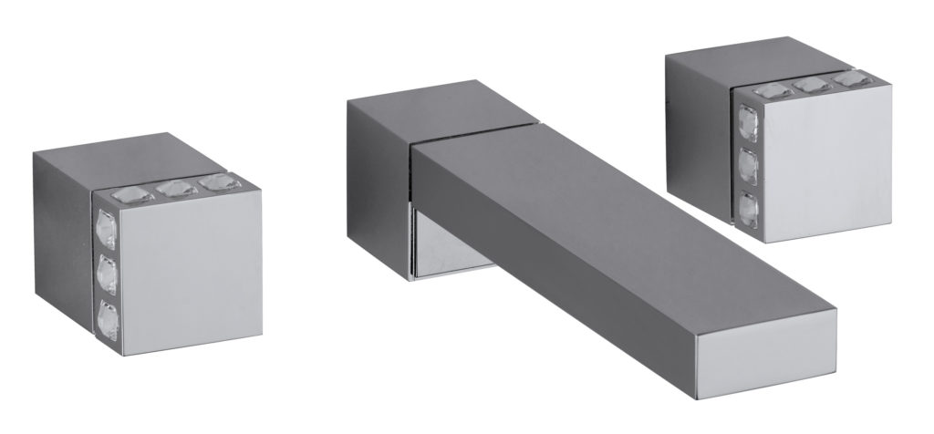 6П538 / 22 Встраиваемый смеситель для раковины на 3 отверстия, 220 мм. носик. Bongio Pure Glam 6P538/22