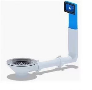 Жесткий перелив АНИ для мойки 3 1/2" с прямоугольным вертикальным корпусом N305