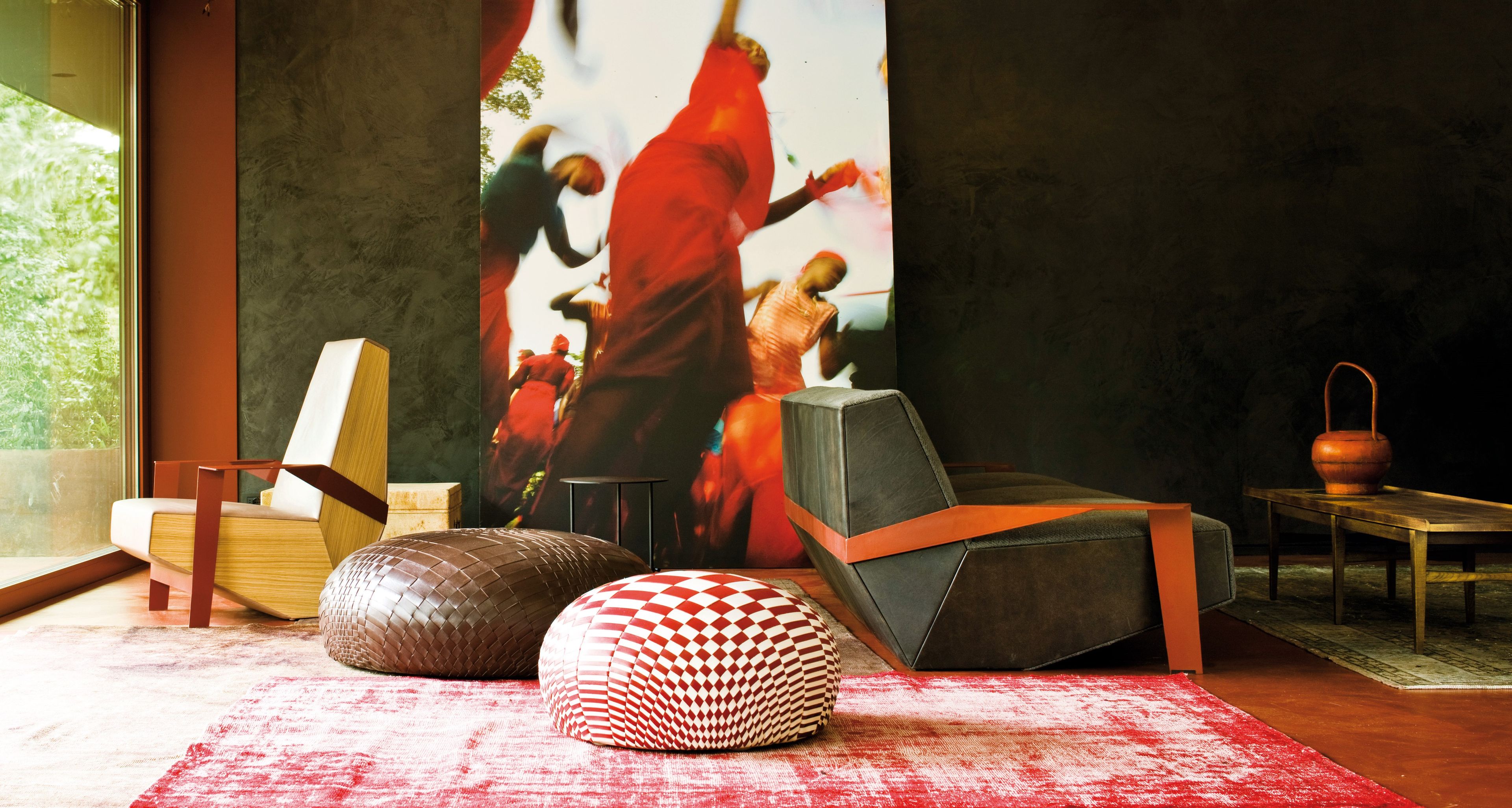 Круглый кожаный пуф MOROSO DEW ARCH-00009146 - Вид №4