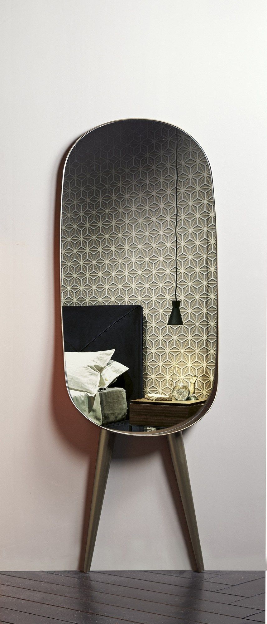 Овальное напольное зеркало в рамке EmmeBi ANJA ARCH-00078290 - Вид №1