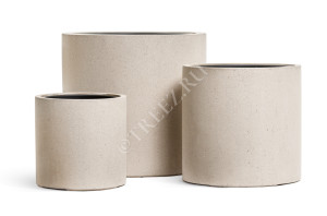 41.3320-02-028-BE-53 Кашпо  Effectory - серия Beton - Цилиндр - Белый песок Цветочная коллекция