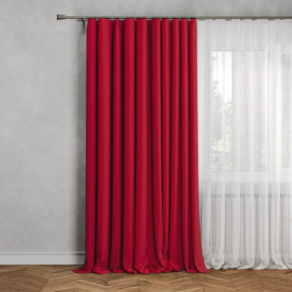 INSPIRE Pharell - Готовая штора с экосертификатом, красный Carmen 140×280 см 82679684 STLM-0033920