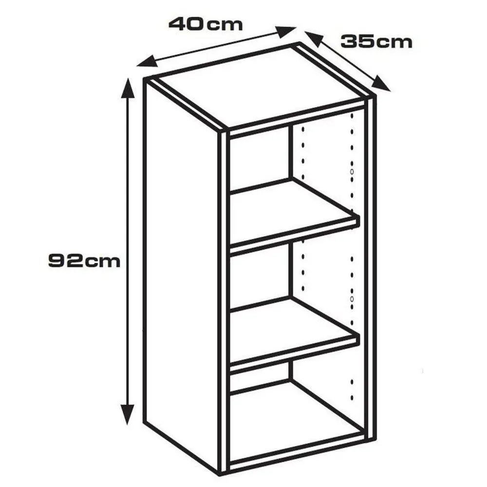 Каркас навесной 40x92x35 см, ЛДСП, цвет белый DELINIA STLM-2200919 - Вид №7
