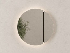 Круглое зеркало со встроенным освещением для ванной комнаты