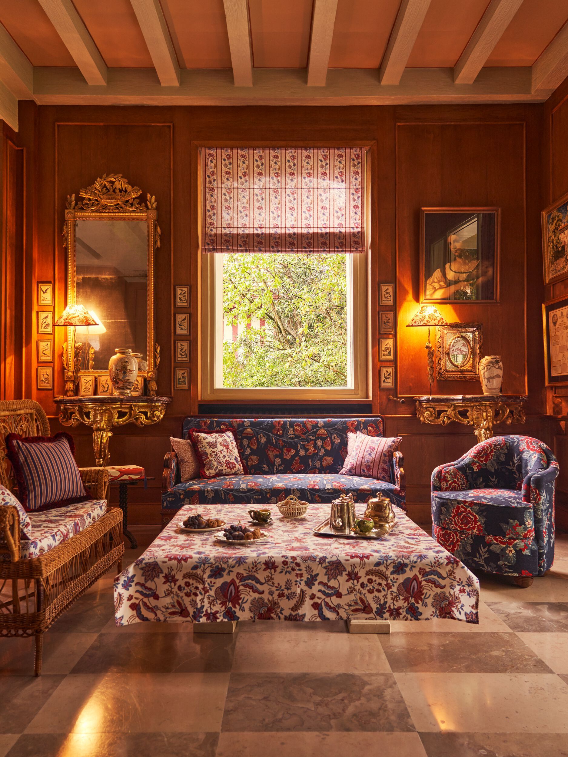 Хлопчатобумажная ткань с цветочным рисунком LELIEVRE Quenin-Belle Époque ARCH-00055227 - Вид №7