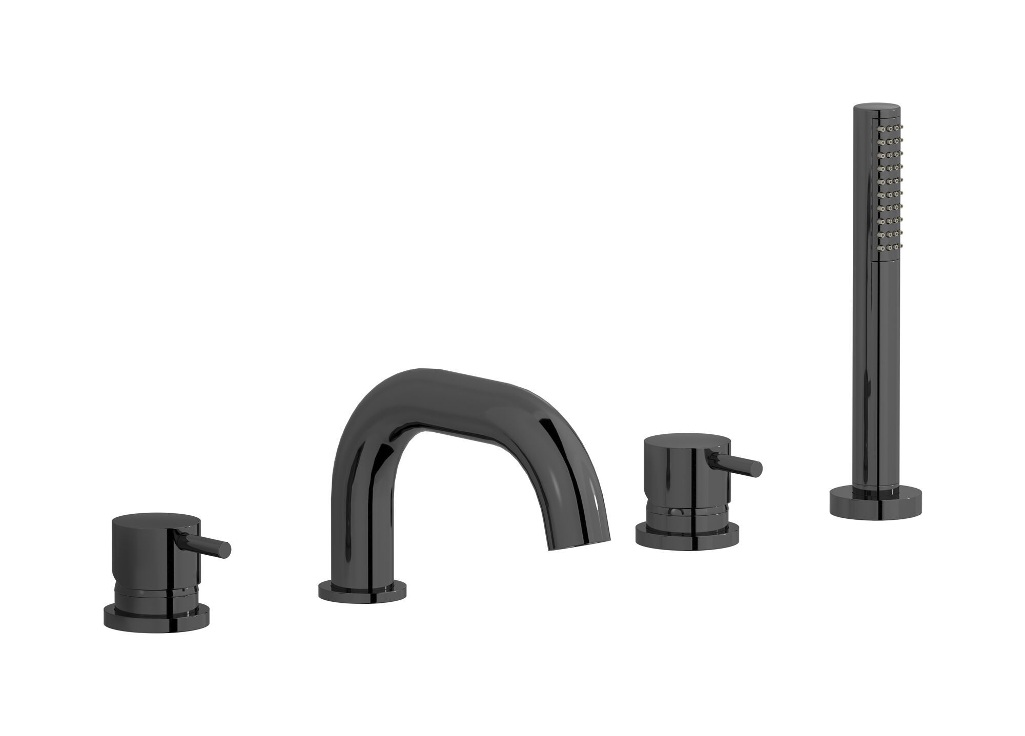 Однорычажный смеситель для ванны с 4 отверстиями и ручным душем IB Milano Torino ARCH-00055008 - Вид №3