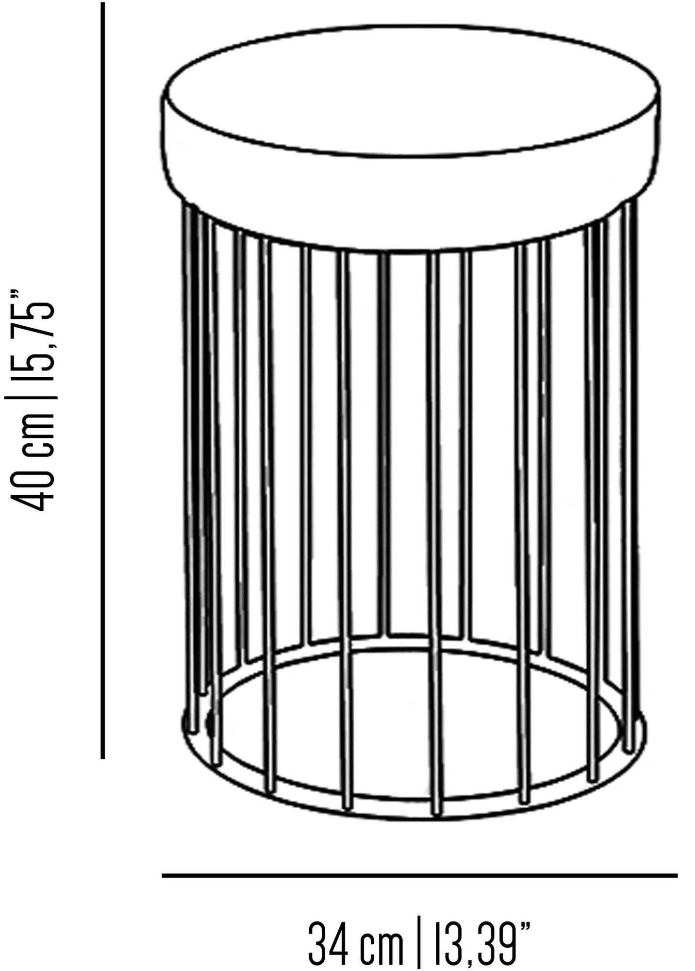 Il Bronzetto Пуф с мягкой подкладкой из латуни Cage Cag08 s_m_l - Вид №12