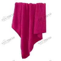 Плед NESTOR berry APERO ВЯЗАНЫЕ, ОДНОТОННЫЕ 010324 Розовый 