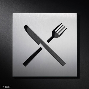 PS5001 Пиктограмма знак столовая я столовая, 16 х 16 см PHOS