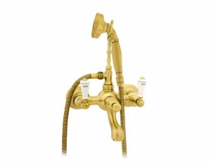 035018.M00.30 Душевой набор для ванны с фарфором Античная латунь