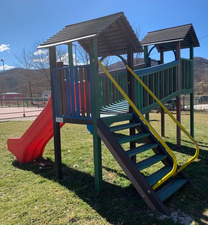 Рециркулированная пластиковая игровая структура EUROCOMITALIA COMBI SCIVOLA ARCH-00127891 - Вид №1