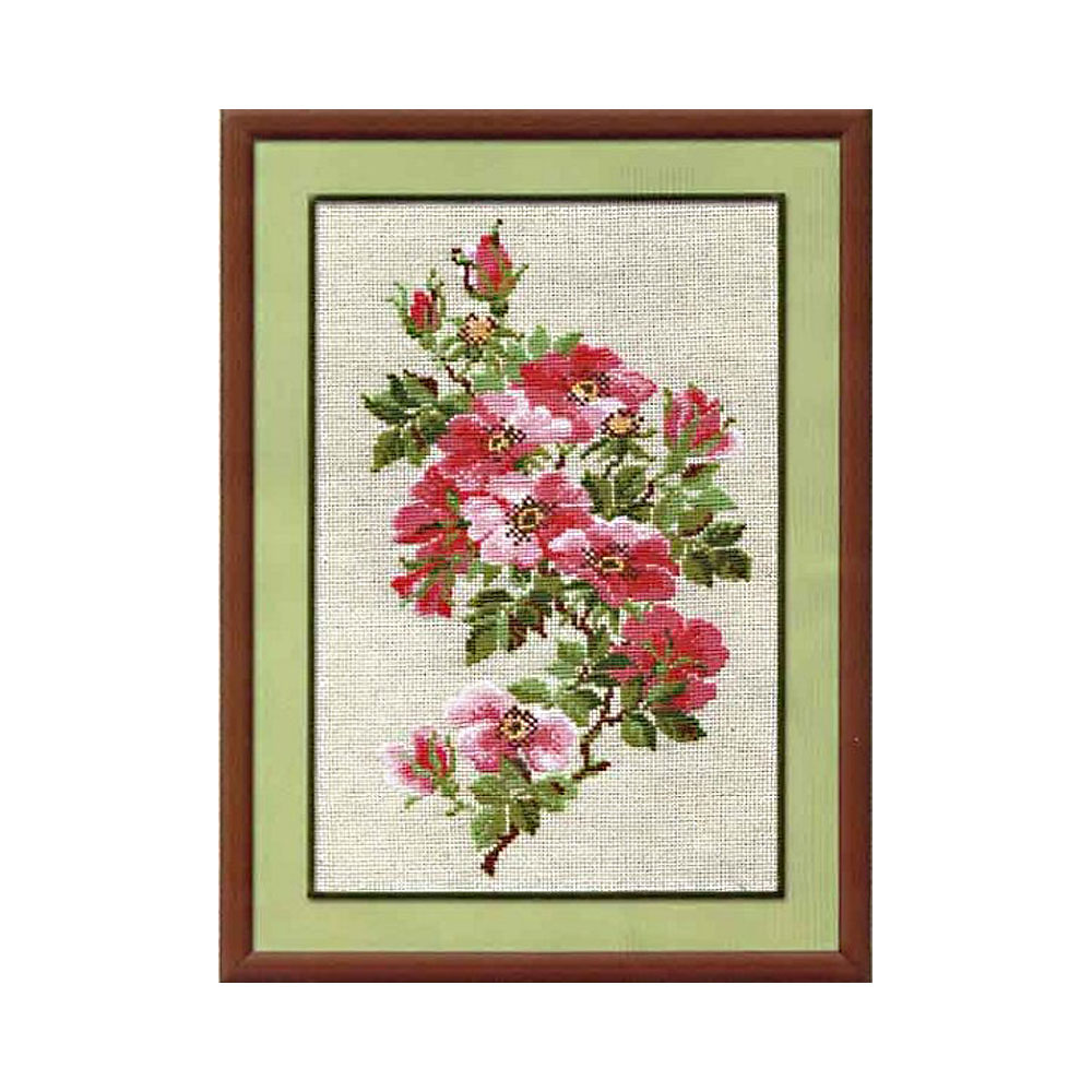 0809 Набор для вышивания Цветущий шиповник 21 х 30 см RIOLIS Сотвори Сама 