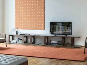 Porada Низкая деревянная тумба под телевизор Iron