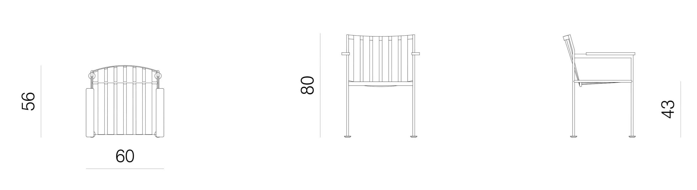 Металлический садовый стул с подлокотниками prostoria Jugo ARCH-00010570